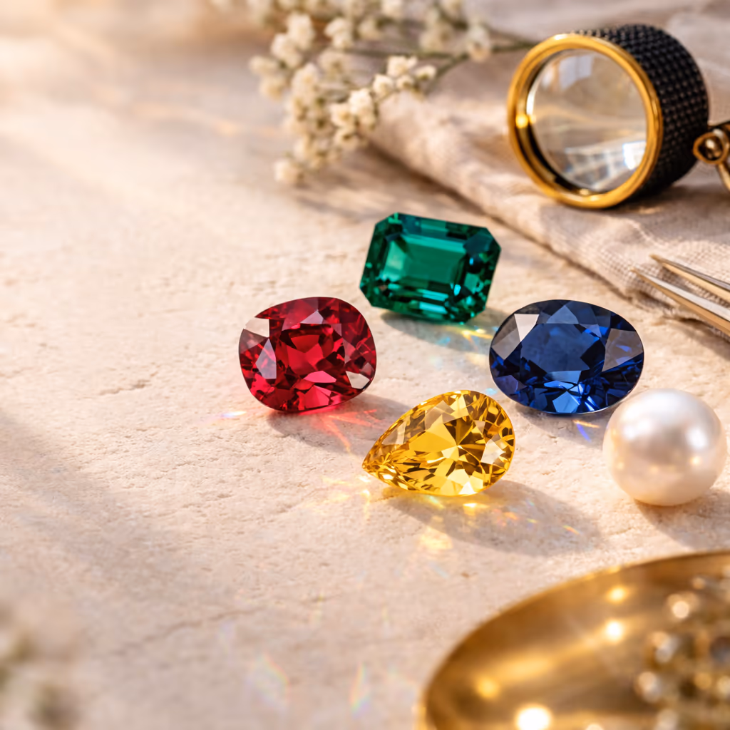 Rare faceted gemstone