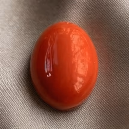 Natural red coral gemstone